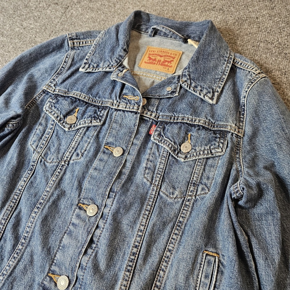 Levi's Women's Trucker‎ Jeans Classic Original Size Large Blue